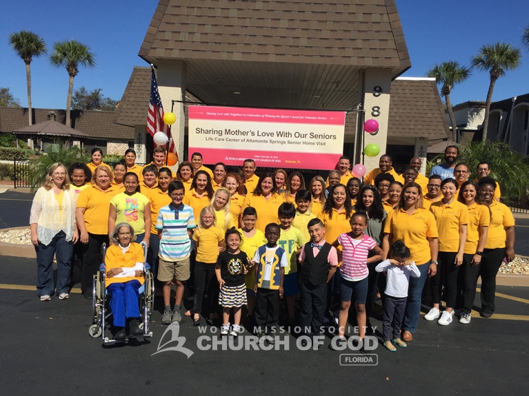 World Mission Society Church of God, wmscog, volunteerism, Christian, visit, Life Care Center of Altamonte Springs, Orlando, seniors, residents, Florida, FL