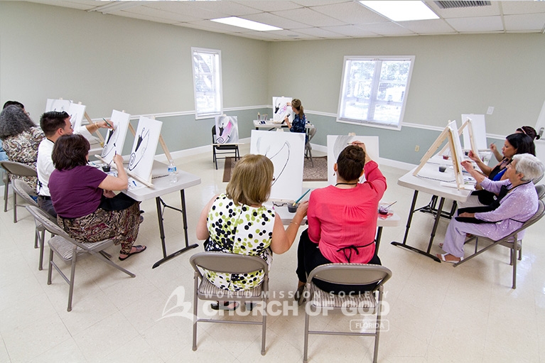 world mission society church of god in tampa, wmscog in florida, mommy and me brushes and paint
