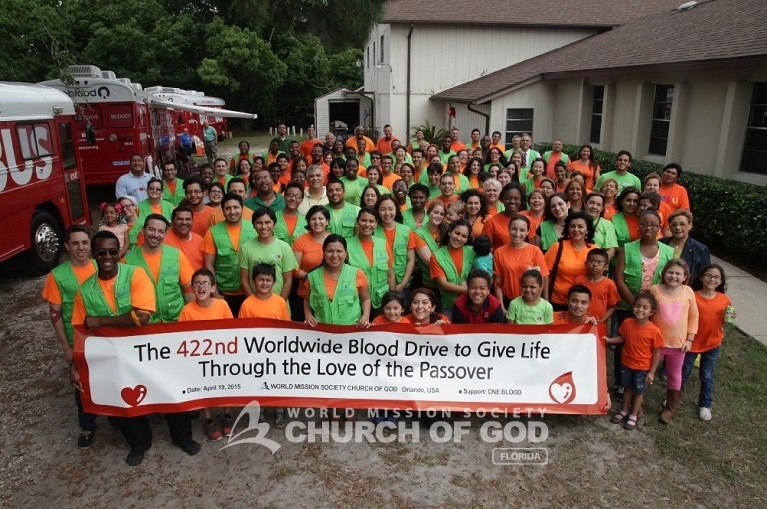 World Mission Society Church of God, wmsog, blood drive, One Blood, donation, pints, blood, donate, volunteer, service, Florida, fl, Orlando, Miami, Pensacola, Jacksonville, united, Passover, Jesus, Christ